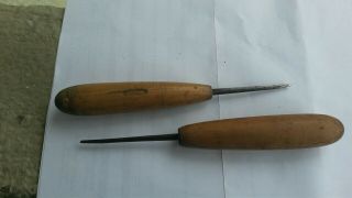 J.  B.  Addis & Sons 2 Wood Carving Tool Chisel 10 1 (or11).  Hard To Read.  Vintage