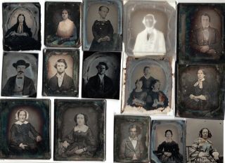 Set Of 22 Daguerreotype Photographs.  Various Sizes.  No Frames Or Boxes