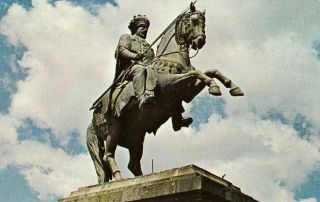 Ethiopia Equestrian Statue Of Emperor Menelik Ii Addis Ababa 1963 Postcard