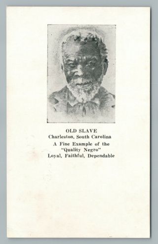 “old Slave” Charleston South Carolina—rare Antique Black Americana 1910s