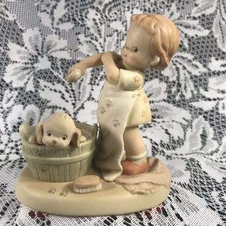 1991 Memories Of Yesterday Figurine 524581 " Now Be A Good Dog,  Fido "