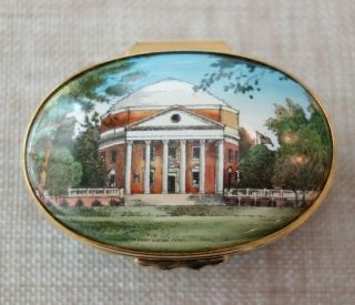 Halcyon Days - University Of Virginia,  The Rotunda - Lawn Society Enamel Box