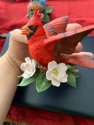 Lenox Cardinal Garden Bird Sculpture 1988 Handcrafted In Taiwan