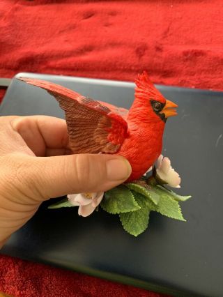 Lenox Cardinal Garden Bird Sculpture 1988 Handcrafted In Taiwan 2