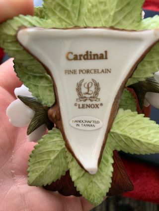 Lenox Cardinal Garden Bird Sculpture 1988 Handcrafted In Taiwan 5