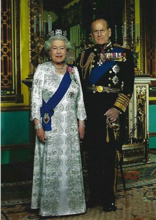 Hm Queen Elizabeth Ii & Prince Philip Diamond Jubilee 60 Years 2012 - Postcard