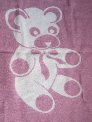 Alafoss Of Iceland 100 Wool Baby Blanket " Teddy Bear " Retired?