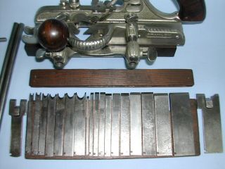 Stanley No.  45 Combination Plow Plane w/ 21 Boxed Cutters 6