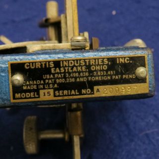 Curtis Model 15 Cam Set Code Key Cutter 6 Cut GM - 1 Cam 2X Carriage w/ Code Book 8