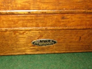 Antique H.  Gerstner & Sons 11 Drawer Large Oak Wood Machinist Tool Chest Box 10