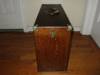 Antique H.  Gerstner & Sons 11 Drawer Large Oak Wood Machinist Tool Chest Box 5
