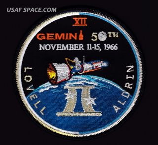 Gemini 12 50th Anniversary Commemorative Tim Gagnon Nasa Space Patch -