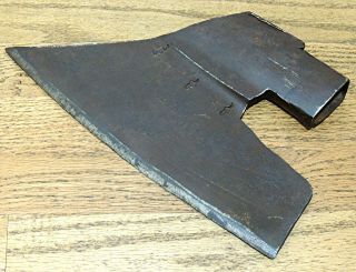 12” Hand Forged Goosewing Hewing Axe Head - Antique Hand Tool - Blacksmith Made