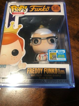 Funko Pop Exclusive Freddy Funko Colonel Sanders Kfc Fundays Le Comic - Con 2019