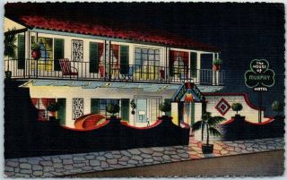 Palm Springs,  California Postcard The House Of Murphy Hotel Apts Deckled Linen
