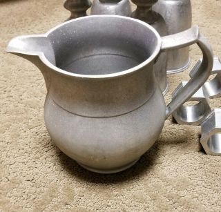 Vintage WILTON Pewter Pitcher,  Goblets/Cups & Napkin Rings,  Made in Columbia,  PA 2