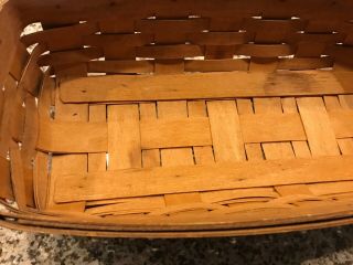 Longaberger Cracker Basket With Divider Made 1994.  16”x 7”x 5” Signed And Dated