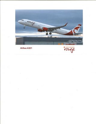 Air Canada Airline Issue Postcard A321