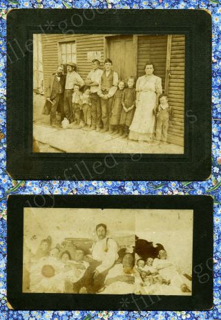 Awful Late 1800s Post Mortem Dead Family Wipedout By Smallpox 2 Cabinet Photo 