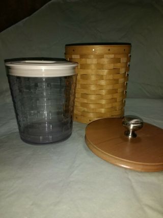 Longaberger Small Canister With Air - Tight Protector,  Wb