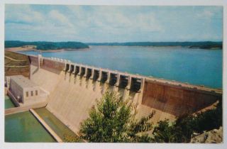 Vintage Kentucky Postcard Wolf Creek Dam Lake Cumberland Ky Us Engineer Corps
