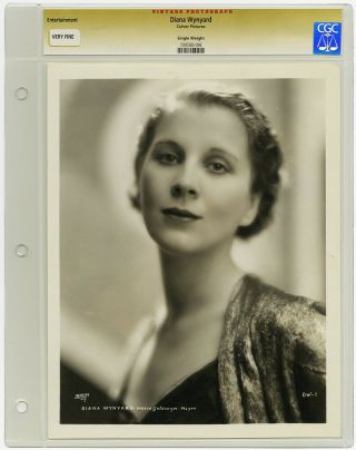 Vintage 1932 Cgc Graded Hollywood Regency Deco Glamour Photograph Diana Wynyard