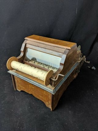 Rare 1882 Antique Euphonia Expression Swell Organette Roller Organ With Roll