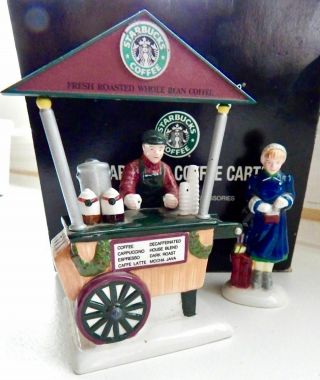 Dept 56 Snow Village Starbucks Cart Box 3
