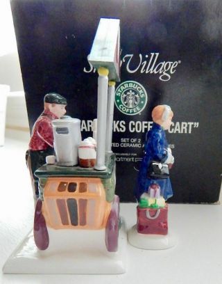 Dept 56 Snow Village Starbucks Cart Box 7