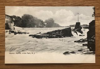 Little Falls,  Nj 1910 Postcard View Of Passaic River Rapids,  Mill