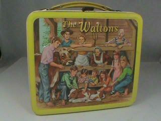 Vintage The Waltons Metal Lunch Box W Thermos 1973 Aladdin L@@k