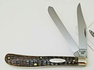 1940 - 55 Case Xx 62048 Sp Slimline Trapper Knife 4 1/8 " Green Bone Handle