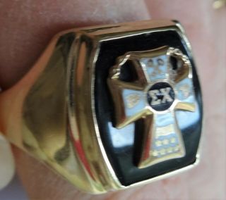 Vintage Sigma Chi 10K Gold Fraternity Ring 14gm Piece Solid Heavy 3