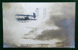 Rppc - 1909 Wright Brothers Alexandria,  Va.  First Military Airplane Test
