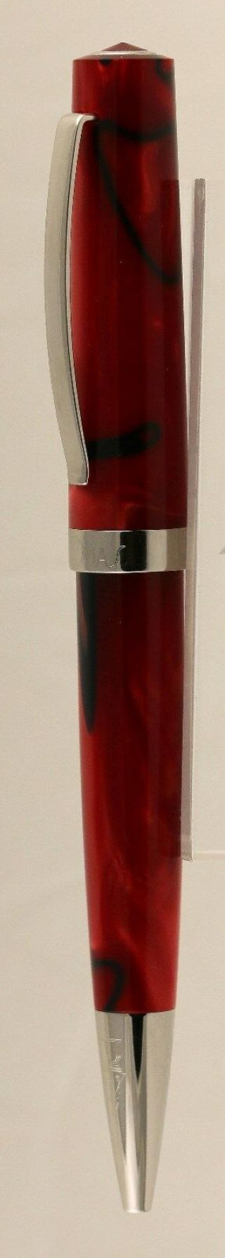 Estate Find Omas Red Marble Ballpoint Pen