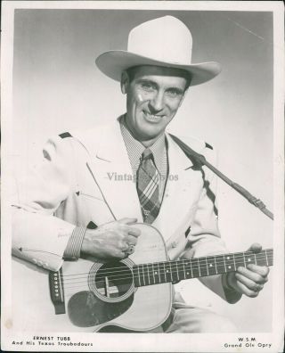 1954 Press Photo Musician Ernest Tubb Grand Ole Opry Radio Show Singer 8x10