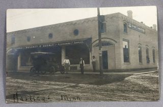 C 1910 Hastings Minnesota Automobile Dealer Antique Photo Postcard Rppc Store