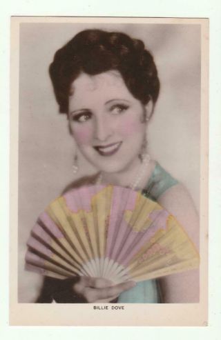 Vintage Tinted Real Photo Movie Star Postcard Billie Dove