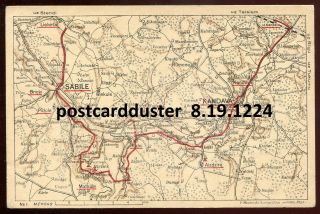1224 - Latvia Sabile - Kandava 1910s Map Postcard