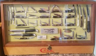 Case Store Counter Top Display 28 Case Xx Folding Knives,  2 Fixed 1970 1980