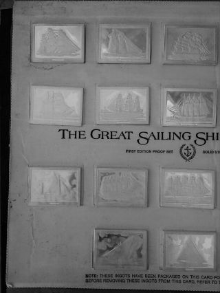 1,  618 grams.  925 Sterling Silver Bars (18) Great Sailing Ships 3