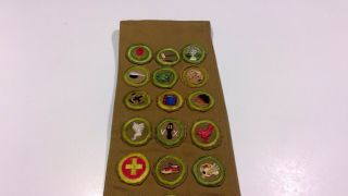Vintage 1940s - 1950s Boy Scout Sash with 36 Merit Badges 6