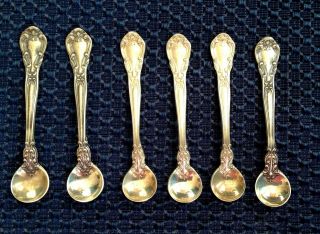 Vintage Gorham Sterling Silver Mini Salt Spoons,  Set Of 6