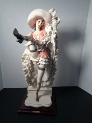 Vintage Rare 1989 Giuseppe Armani " Can Can Dancer " Lady Statue 18 " Made In Italy