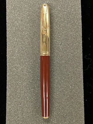 Parker 51 First Year Double Jewel Fountain Pen Cordovan Brown 14k Clip