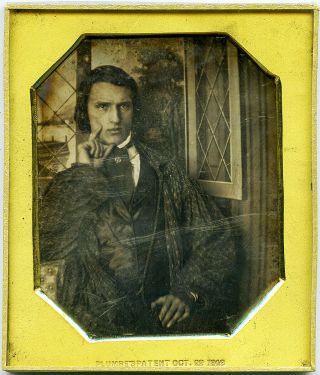 Rare C.  1842 John Plumbe Daguerreotype Of A Thoughtful Gentleman By Window