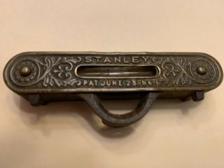 Antique Stanley Decorative Brass Front 1896 Line Level 2