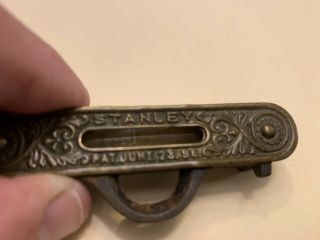Antique Stanley Decorative Brass Front 1896 Line Level 3