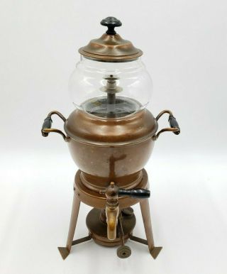 Vintage 1904 The Sternau Coffee Machine 2.  5 Pint Copper Coffee With Burner