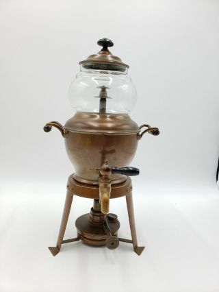Vintage 1904 The Sternau Coffee Machine 2.  5 Pint Copper Coffee with Burner 2